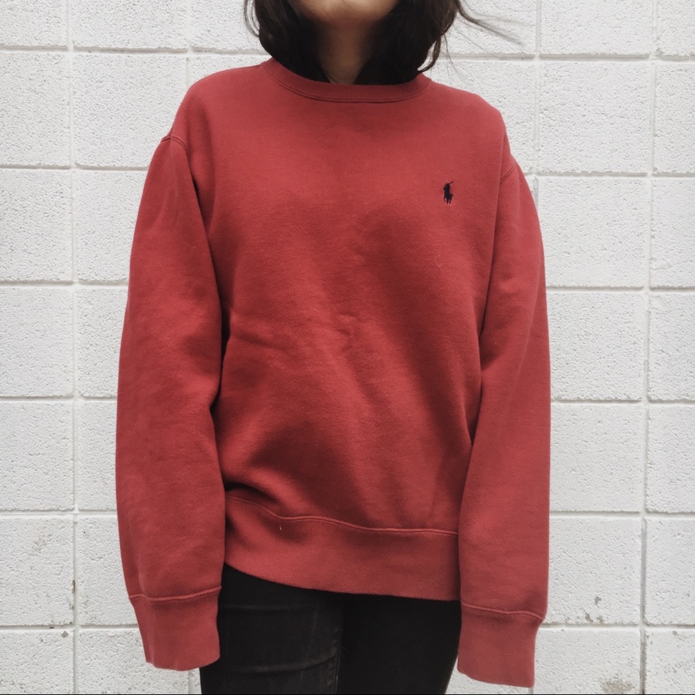 POLO BY RALPH LAUREN MENS RED SWEATSHIRT